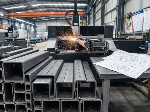 Tube laser cutting for machine frames